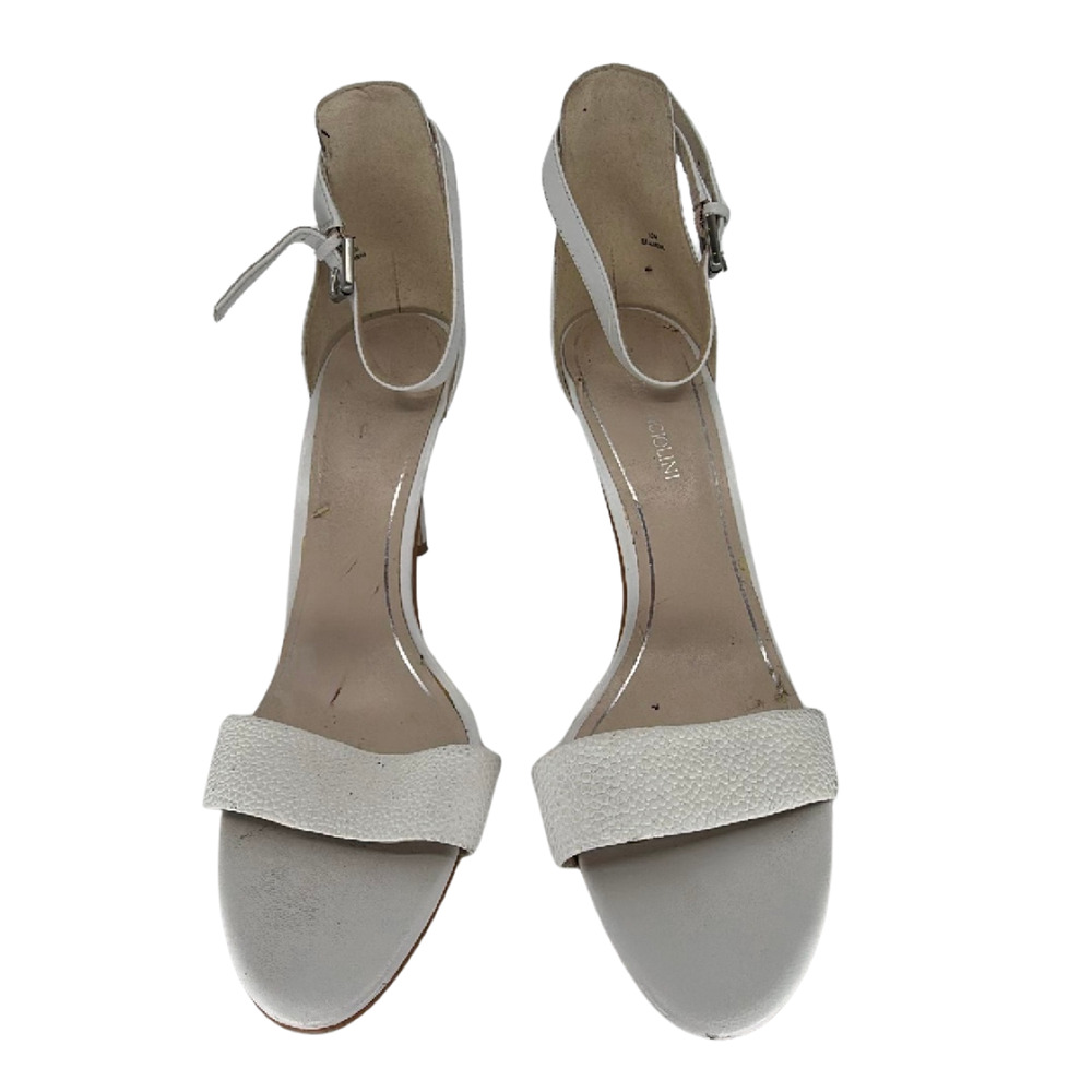 Enzo Angiolini Eamanna White Leather 10M Heel